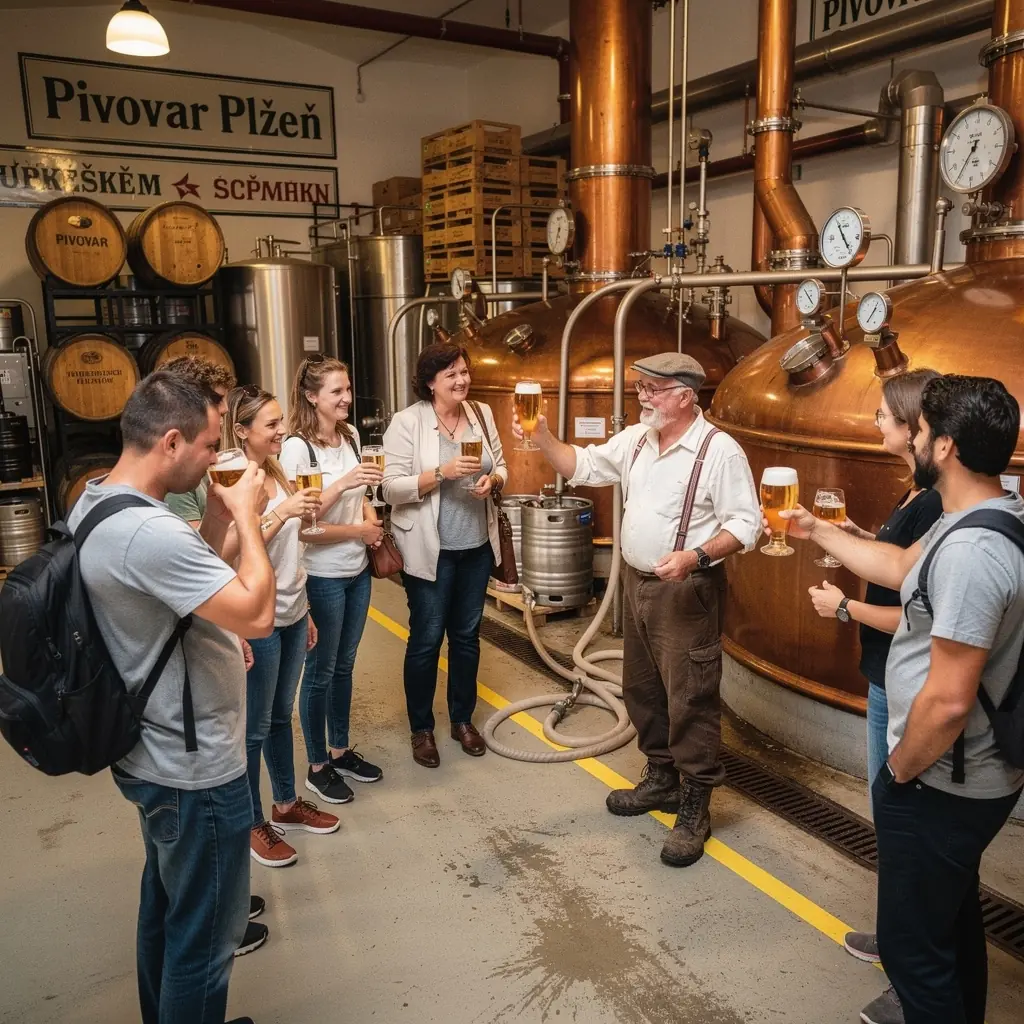 Malebná část historického centra Prahy s ikonickým Orlojem a živými uličkami.